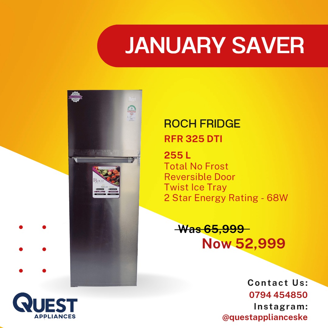 Roch RFR 325 DT-I 255L No- Frost Fridge - Quest Appliances